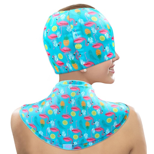 [BRSREAAEBUBA2CY6] Migraine Relief Cap & Neck Ice Pack Wrap Set, Headache Relief Cap & Cervical Ice Pack, Hot and Cold Therapy for Headache, Neck & Shoulder Pain, Tension & Stress Relief, Post-Surgery Recovery