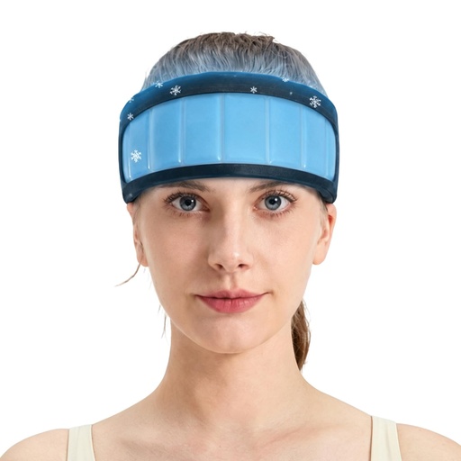 [BRSRYZALDMPWG2DF] Cooling Headache Ice Pack Headband, Reusable Head Ice Wrap for Hot Weather Indoor Outdoor Use, Hot Flash Relief, Rapid Physical Cooling,Freezes Below 18°C/64°F