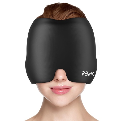 [BRSRMHY7PMHBECLP] RENPHO Ice Head Wrap with Heating & Cooling, Ice Hat, Eye Mask, Relief Cap | Compact & Portable, Light-Blocking, Relieves Eye Fatigue, Comforts Strained Eyes, Gift for Women & Men