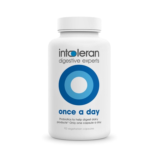 [BRSREAL3PIPWKFIZ] Intoleran Once a Day Probiotic Lactase Supplement - 92 Capsules | Actively Produces Lactase Enzyme, Helps Digest Dairy, 1 Capsule/Day, 6 Lactic Acid Ferments, Pure & Dairy Free