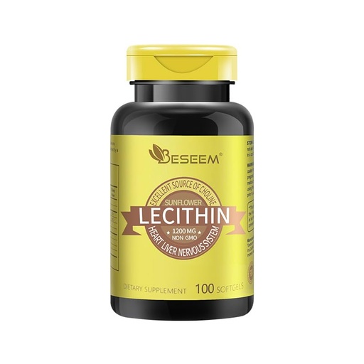 [BRSRYYAPDIHRAF3Z] Lecithin Supplement | 1200mg | 100 Softgel Capsules | Non-GMO, Gluten Free