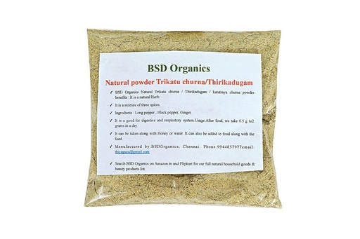 [BRSWGCQBBF7QMFI2] BSD Organics Natural Powder Trikatu churna/Thirikadugam/katutraya churna-250gm