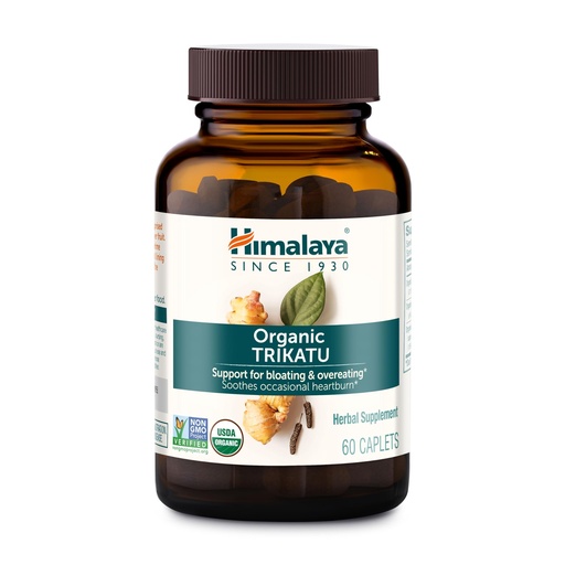 [BRSWIY3YDJ4Q2ETG] Himalaya Organic Trikatu, 60 Day Supply - Digestive Health Supplement for Occasional Bloating, Heartburn, and Indigestion Relief - USDA Organic, Vegan, Non-GMO, Gluten Free, 60 Caplets | Herbal Digestive Health Supplement for Occasional Bloating, Heartburn & Indigestion Relief - Vegan, Non-GMO, Gluten Free