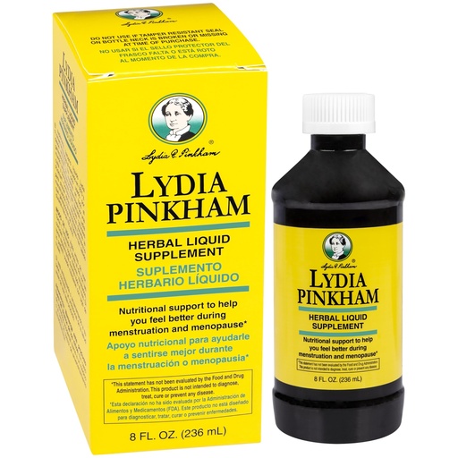 [BRSROAIQAAFBEDYU] Lydia Pinkham Liquid Supplement for Menstruation & Menopause Support, 8oz | Provide nutritional support to help you feel better during menstruation and menopause
