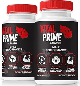 [BRSRABAFCMORECLU] (2 Pack) Vital Prime for Men, Official Vital Prime Original Blend, Natural Ingredients to Support Performance, Premium Formula for Energy and Stamina, VitalPrime Complex Review (120 Capsules)