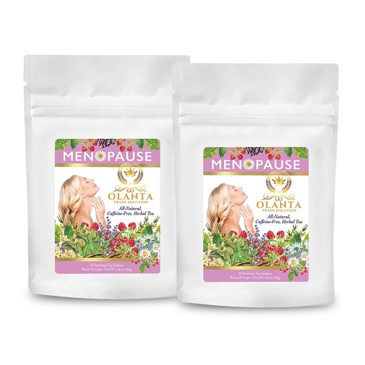 [BRSRAFAHPN5RU2Y6] MENOPAUSE TEA - menopause hot flash relief, menopause vitamin supplements for women, Herbal tea for menopause symptoms, Licorice Root, Blackberry Leaf - 40 Premium Tea Sachets