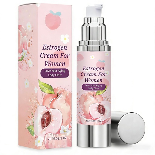 [BRSRGCQLOEIGG2TF] Natural Bioidentical Estriol Cream for Women – Natural Peach Scent Formula, Bioidentical Estrogen Cream, Menopause Relief for Vaginal Dryness & Itch