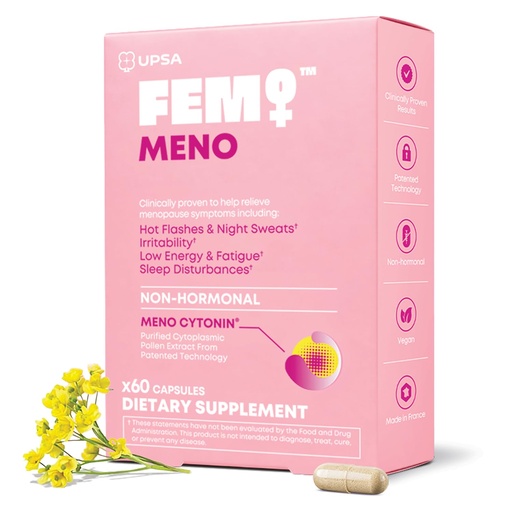 [BRSRGBQ7DF5GCHY4] Upsa FEM Meno Menopause Supplements for Women - Non-Hormonal Menopause Relief for Hot Flashes & Night Sweats - Hormone Balance Support for Sleep, Mood & Energy - 60 Capsules (60 Count)