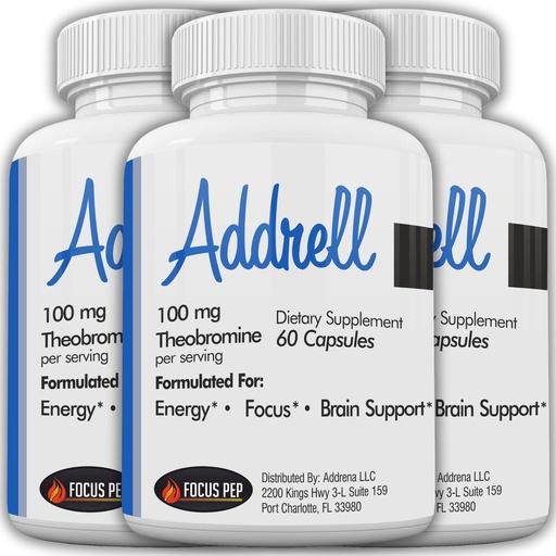 [BRSROGAYBEMWCYD4] Addrell Energy Stimulant Pills- Study Supplement Alternative Pill, Natural Nootropic Supplements & Cognitive Enhancer Substitute to Elevate Mental Clarity for Women & Men- 180 Capsules