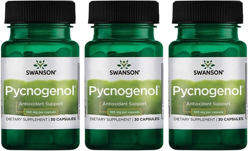 [BRSWGFD3BYIQM3I4] Swanson Pycnogenol 100 Milligrammaa 30 kapselia 3 pakkausta