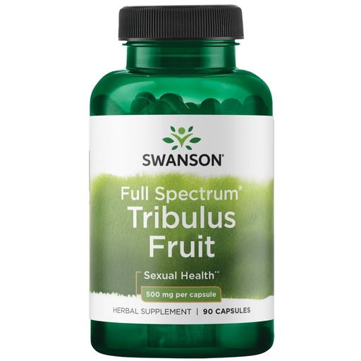 [BRSWIY36BQFWKYDA] Swanson Full Spectrum Tribulus Fruit 500 mg, 90 Capsules | Used by Both Men and Women for Sexual Health and Virility, Full Spectrum Whole Fruit Formula, Easy-to-Swallow Caps