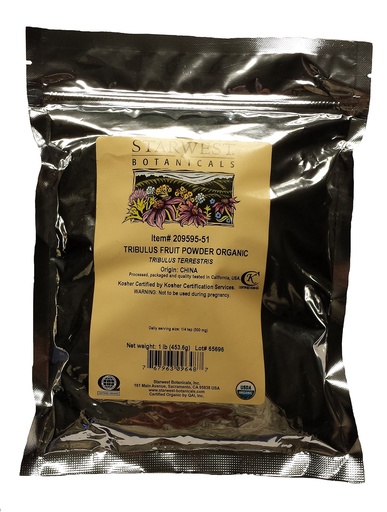 [BRSWICA7A55WI3T2] Starwest Botanicals Organic Tribulus Fruit Powder, 1 Pound