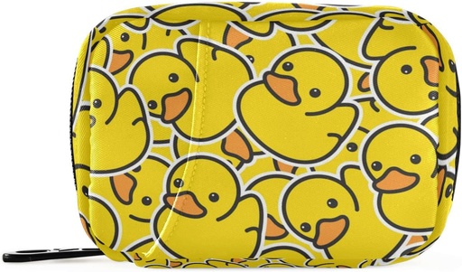 [BRSRMBI5BFYAIHLD] Коробка для таблеток Yellow Duck Cartoon 7 Day Pill Case Travel Pill Organizer Bag with Zipper Portable Weekly Vitamin Medicine