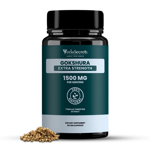 [BRSREZY6CAARGELK] Gokshura Extra Strength: High-Potency Tribulus Terrestris for Men – Boost Muscle Strength, Exercise Performance & Overall Wellness | 40% Saponins, 60 Veggie Caps