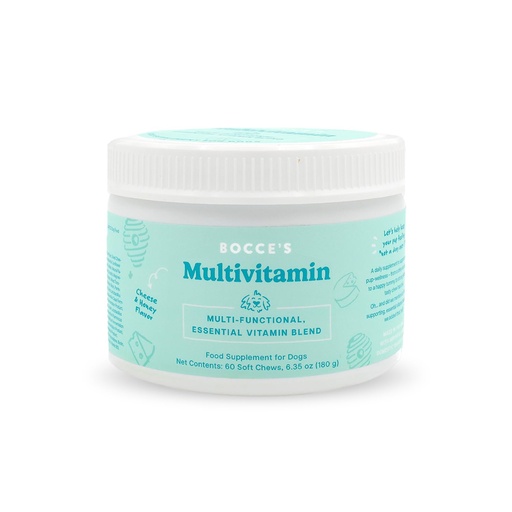 [BRSRMYYOCQIGMCA7] Bocce's Bakery Multivitamin Supplement Chews, Cheese & Honey Flavor (60 ct) | Multi-Functional Daily Chews with Essential Vitamin Blend for Digestion & Joint Support, Made in The USA