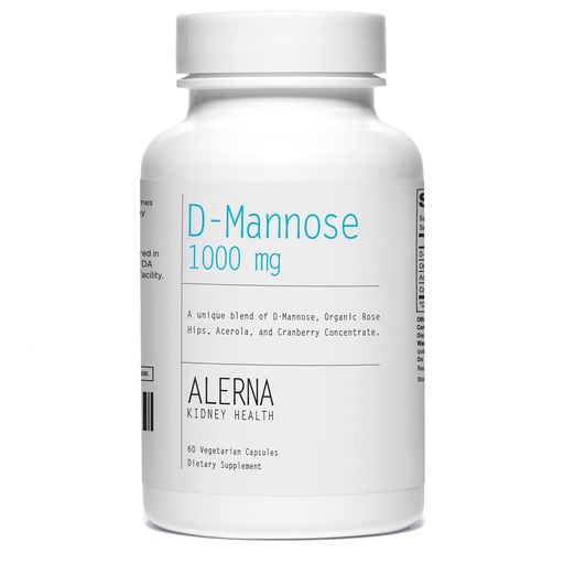 [BRSWKHY3OQIGGGD6] D-Mannose 1000 mg - Urinary Tract Health - with Cranberry Concentrate, Organic Rose Hips, Acerola Extract - 60 Vegetarian Capsules