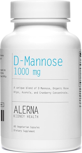 [BRSWKHY3OQIGGGD6] D-Mannose 1000 mg - Virtsatieterveys - karpalokonsentraatti, Luomu ruusu HIPS, Acerola uute - 60 kasvissyöjän kapselit