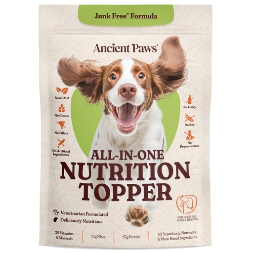 [BRSRGHQDBZYRGE36] All-in-One Multivitamin Dog Food Topper, Longevity & Probiotics for Dogs | Supports Digestion, Skin & Coat, Joints, Immunity & Calm Behavior, Non-GMO, No Fillers, USA Made, For Dogs All Ages & Breeds