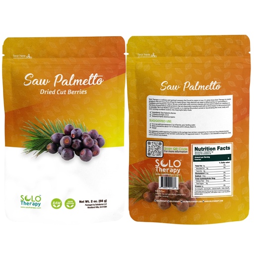 [BRSRGCAQBUMGAYLU] Saw Palmetto Dried Whole Berries (2 oz) – Serenoa repens – Premium Whole Botanical Berries for Tea, Tinctures, Herbal Preparations & Crafting