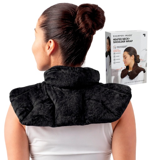 [BRSWGCDRA4HA42D6] Sharper Image Heated Neck & Shoulder Wrap - Microwavable Warm & Cooling Plush Pad, Scented Aromatherapy (100% Natural Lavender & Herb Spa Blend), Pain Tension Headache Relief Therapy, Gift for Women