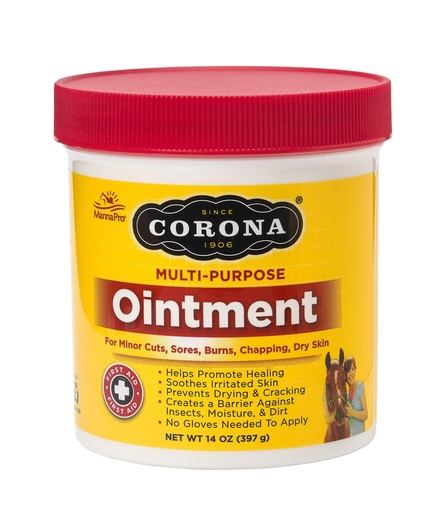 [BRSWIYQIOUOQGCLE] Corona Horse Ointment 14oz Multi-Purpose Relief with Lanolin for Horses | Soothing Relief for Hooves, Skin, Joints, and Muscle Care