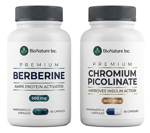 [BRSRYFT7DNYBA2DO] Bionature Inc Berberine Chromium Picolinate - Wake Up Your Metabolism - 2PCS