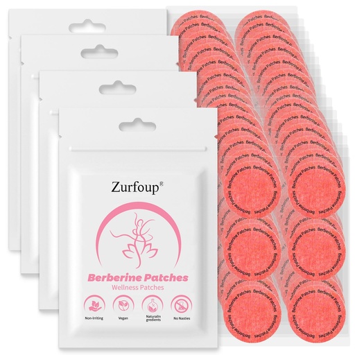 [BRSRGAA7CJ7QIFLP] Berberine Patches with L Glutamine, Chromium, Pomegranate and Cinnamon,8-Hour Long-Lasting Formula Support,Suitable for Men and Women's (120PCS)