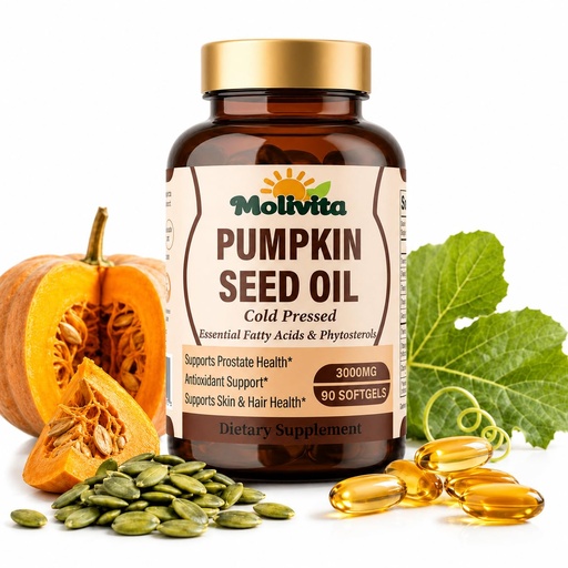 [BRSRGBITAQFG2AYV] Pumpkin Seed Oil with Saw Palmetto,3000 Mg Per Serving,Cold-Pressed,Non-GMO,Rich in Essential Fatty Acids and Phytosterols,Supports Hair,Urinary Tract,Bladder,and Prostate Health
