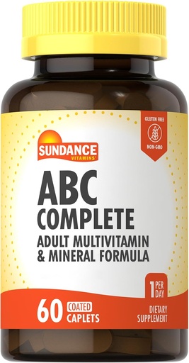 [BRSWGZL2CEDRGDTJ] Sundance Multivitamin for Women & Men | with Iron | Mineral Formula ABC Complete | Non-GMO and Gluten Free Supplement