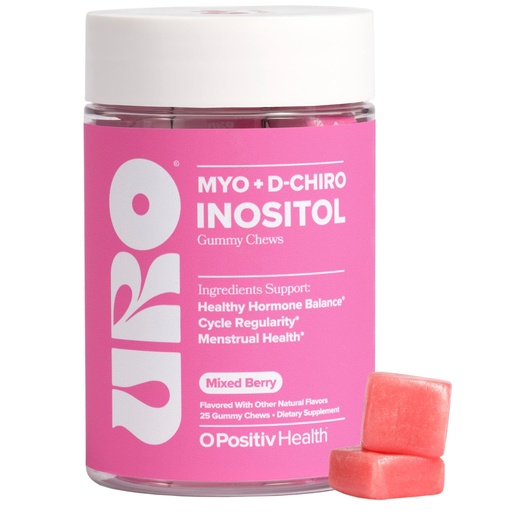 [BRSRYZL3CUJRYA3Z] URO Myo- + D-Chiro-Inositol Gummy Chew for Balanced Hormones 30-Day Supply