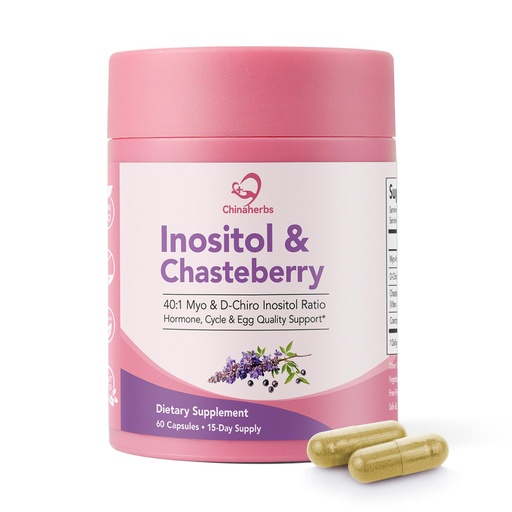 [BRSRYZY6CQDQMFLL] Laicuherb Myo-Inositol & D-Chiro Inositol Supplement for Women，60 Caps | Fertility Supplements for Hormonal Balance & Ovarian Health Support， Ideal 40:1 Ratio，15 Day Supply