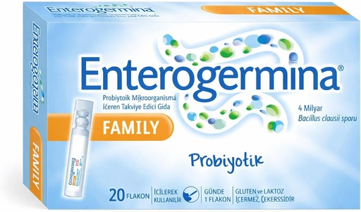 [BRSRYZIBDJ7BU3LK] EnterogerminaAdult (20 Vials), 1 Pack, Ready-to-Use for Adult & Family