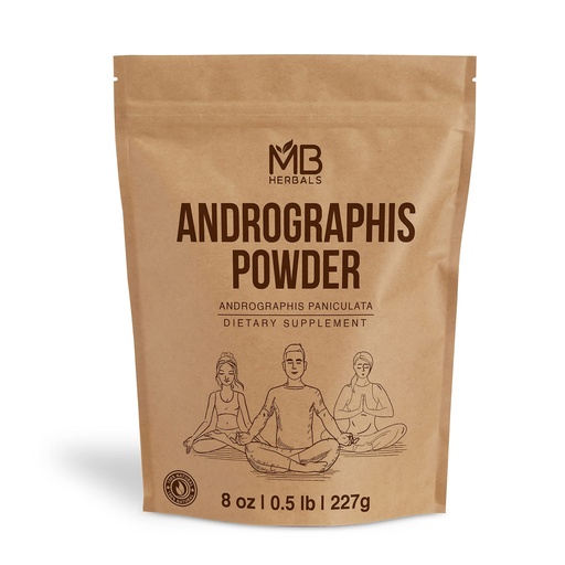 [BRSW22YPOYCRSET7] MB Herbals Andrographis Powder 8 oz / 227G (0.5 lb) Kalmegh Green Chiretta | 100% Pure Andrographis paniculata Leaf Powder