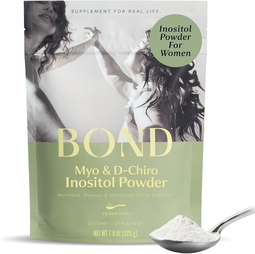 [BRSROC33DJ5G2CLG] Bond Myo-Inositol & D-Chiro Inositol Powder – Hormone 平衡,周期规律和Ovarian 支持女性补充 – 40:1 比例公式 – Vegan,无糖,90 服务