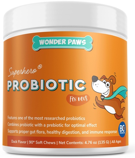 [BRSWYFD5DMFBE2DZ] Probiotics for Dogs – Daily Probiotic Supports Gut Health, Digestion, Gas, Bloating, Constipation, Stomach Relief & Immune Support - With Natural Probiotic & Prebiotic – 90 Probiotic Chews