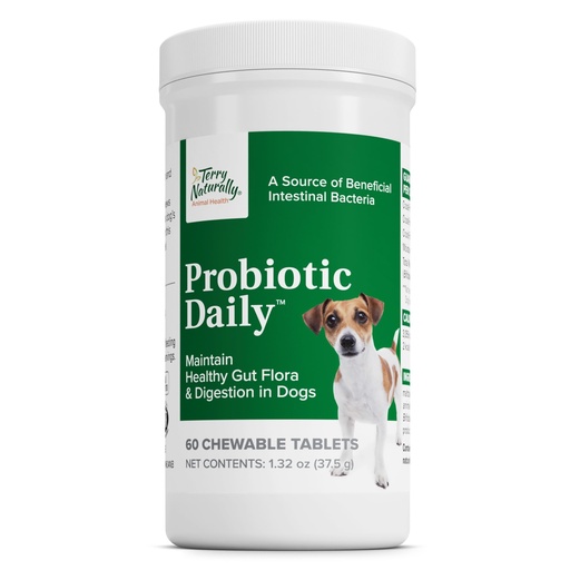 [BRSWGAD7PMJRGA3O] Terry Naturally Probiotic Daily - Balance Intestinal Microflora with Digestive Health Tablets - Dog Probiotic Supplement for Gut Health - Canine Probiotic for Bowel Support - 60 Chewable Tablets