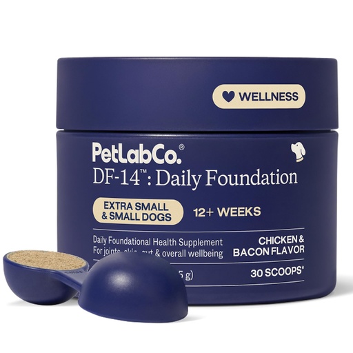 [BRSRYYL5B4PBACYU] PetLab Co. DF-14 Daily Foundation Supplement for Small Dogs | Gut, Joint, Skin, Immune, Heart and Brain Support, Daily Powder, All Breeds