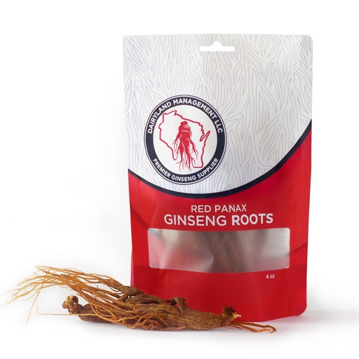 [BRSWYZL5OQPBYELO] Dairyland Management LLC Red Panax Ginseng Root - 4 oz Pack of Korean Panax Ginseng Root - Authentic Panax Ginseng - Non-GMO, Gluten Free Ginseng Root - Ideal for Use in Soup, Tea