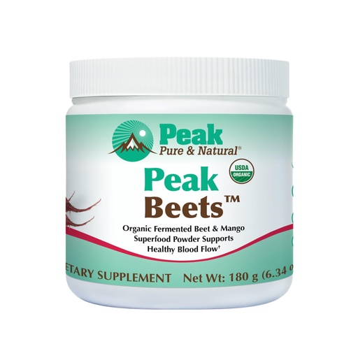 [BRSWGBAYBV6BA33H] Peak Pure & Natural Peak Organic Fermented Beets - Organic Fermented Beet Powder Superfood Drink Powder - Nitric Oxide Supplement Support for Normal Blood Pressure