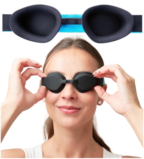 [BRSROGA3DMNQGADP] MyHalos Moisture Chamber Sleep Mask, Goggles for Dry Eyes, Men & Women | Hydrating Moisture Goggles, Reusable & Soft, Ideal for CPAP Users, Unisex Design, Reduces Dryness Overnight