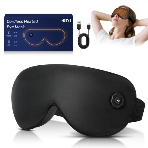 [BRSW2HYLBYMWC33O] Cordless Heated Eye Mask for Dry Eyes,Electric Warm Compress for Fast Eye Relief Rechargeable USB Heat Relax Mask for Sleep
