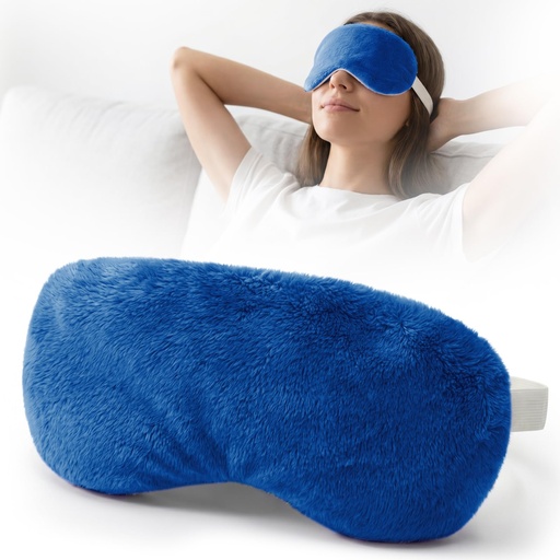 [BRSRAZT5CUGRMCA6] MORLIDEN Heated Eye Mask for Dry Eyes & Stye - Microwavable Warm Compress | For Blepharitis, Chalazion, MGD-Lightweight, No Heavy Pressure-Reusable Moist Heat Mask with Natural Flaxseed (Blue)