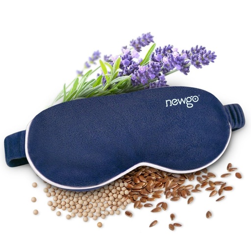 [BRSRAFQRBMNQK3LD] NEWGO Heated Eye Mask, Warm Compress for Dry Eye Relief, Blue | Removable Washable Cover, Soothes Dry Eyes, Stye, Blepharitis, and Eye Strain, Great for Relaxation or Gifting