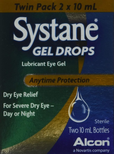 [BRSWGZD4BMHQKYLZ] Systane Gel Drops Lubricant Eye Drops 10ML Twin Pack 2 Count