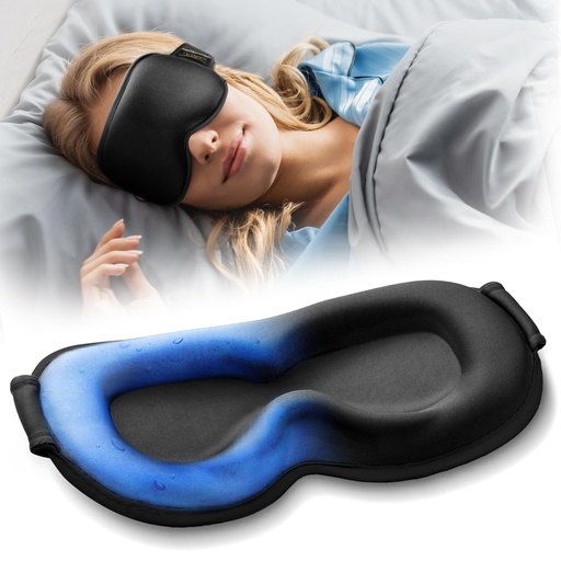 [BRSRAYDQAEGQ2CLZ] 3D Cooling Gel Weighted Eye Mask for Sleeping, 100% Blackout Sleep Mask | FSA Eligible Items HSA, 6oz Gel-Weighted, No Eye Pressure, Cold Relief for Puffy Eyes, Migraines, After Surgery & Travel Gift
