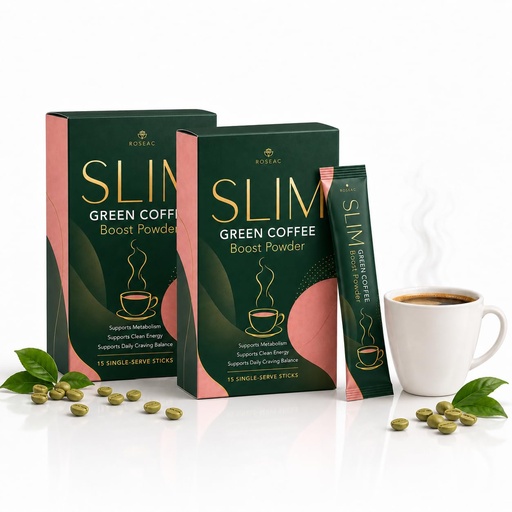 [BRSRYZLQO4GQKHL5] Slim Green Coffee Boost Powder, Flavorless Coffee Stick Packs for Hot or Iced, Easy Mix Powder, 15 Single-Serve Sticks (2)