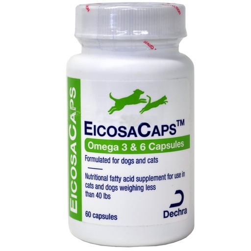 [BRSWGHDYBB7QYAY3] Dechra EicosaCaps Omega 3 & 6 Capsules for Cats and Dogs Under 40 lb 60 Count