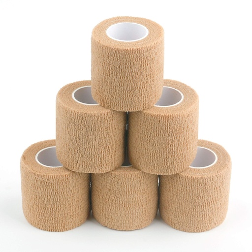 [BRSWYHYPOB6GM23D] self Adhesive Bandage wrap,Cohesive Bandage,Medical Tape,Vet Wrap, Athletic Elastic Stretch Band, self Adhesive, Flexible, Breathable & idea for Sport Injury & Wound/Finger/Wrist (Pets Too) 2“x15ft