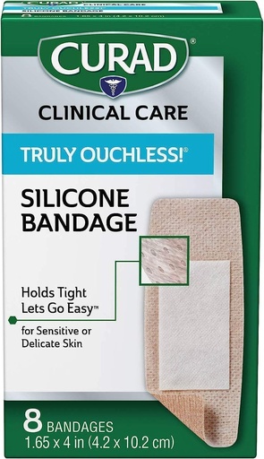 [BRSWKFL4AINGAFDU] Curad Truly Ouchless Plastic Bandages, X-Large, 8 Count