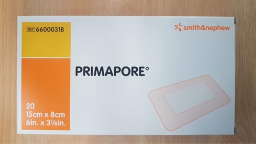 [BRSWICY6BEOWGH3C] Smith & Nephew Primapore White Polyester Nonwoven Island Dressing Sterile 3-1/8 X 6 Inch 20 per Box